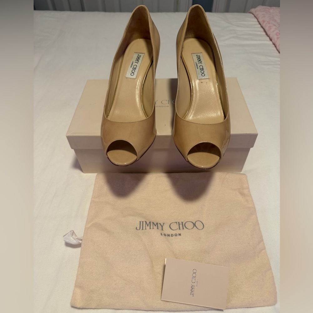 Jimmy Choo 247Isabel Paten Nude Leather
Size 39.5